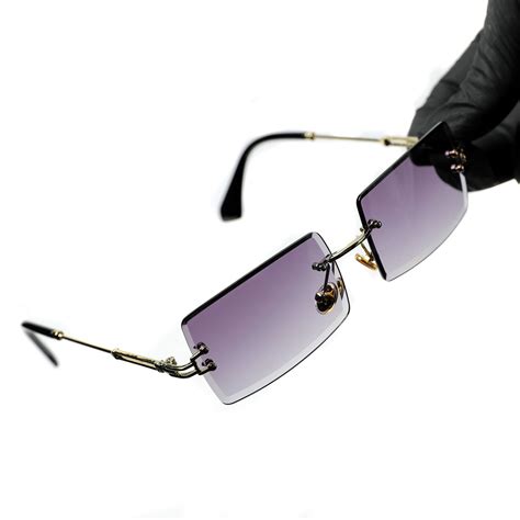 purple tinted glasses rectangle